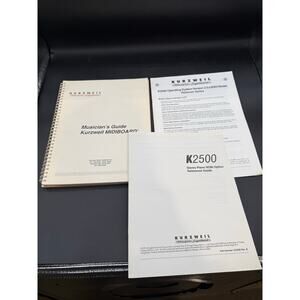 Kurzweil MIDIBOARD “Musician’s Guide” Spiral Bound Manual-88-Note MIDI